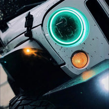 Load image into Gallery viewer, Oracle 7in High Powered LED Headlights - Black Bezel - ColorSHIFT - BC1