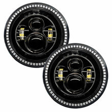 Load image into Gallery viewer, Oracle 7in High Powered LED Headlights - Black Bezel - ColorSHIFT - BC1