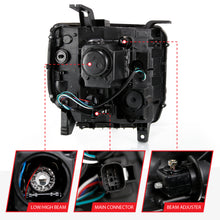 Load image into Gallery viewer, ANZO 2016-2019 GMC Sierra 1500 Projector Headlight Plank Style Black w/ Sequential Amber Signal