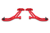 BMR 10-14 Ford Mustang / Shelby GT500 Non-Adj. Lower A-Arms (Poly/Delrin) - Red