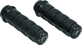 Kuryakyn Premium ISO Grips Without Throttle Boss Throttle-By -Wire Black