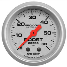 Load image into Gallery viewer, Autometer Ultra-Lite 52mm 60 PSI Mechanical  Boost Gauge