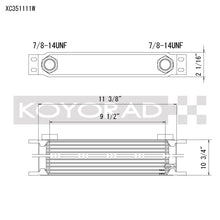 Load image into Gallery viewer, Koyo 35 Row Oil Cooler 11.25in x 11in x 2in (-10AN ORB provisions)