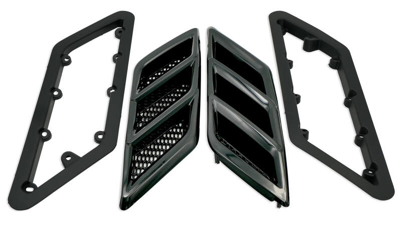 Roush 2015-2023 Roush Mustang Fender Vent Heat Extractors - Gloss Black