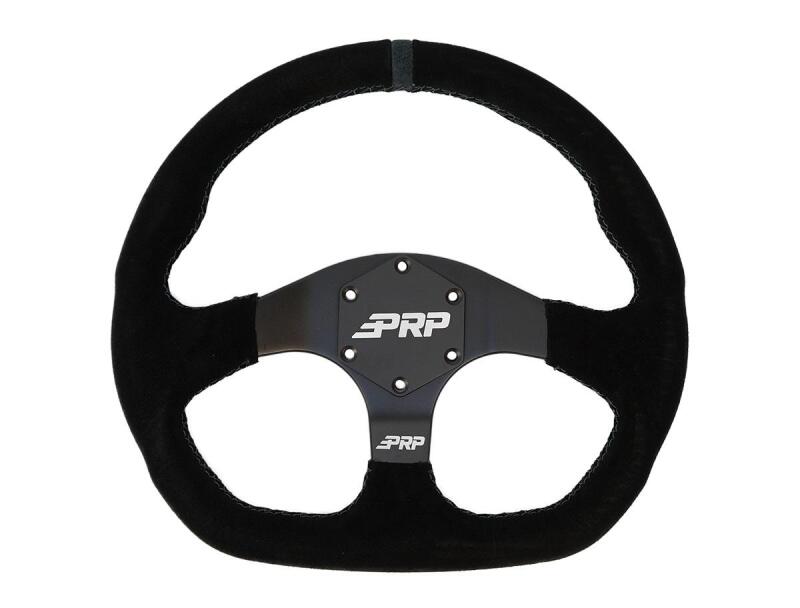 PRP Comp-R D-Shape Suede Steering Wheel - Blue