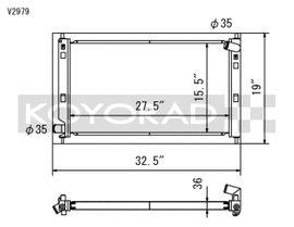 Koyo 08-09 Mitsubishi Evolution X (AT/MT) / Ralliart Turbo Radiator