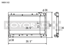 Load image into Gallery viewer, Koyo 99-01 Subaru Impreza RS / Outback 99-02 Subaru Forester 2.5L Performance Radiator