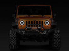 Load image into Gallery viewer, Raxiom 97-18 Jeep Wrangler TJ/JK Axial Halo Headlights w/ DRL Amber Signals- Black Hsng (Clear Lens)