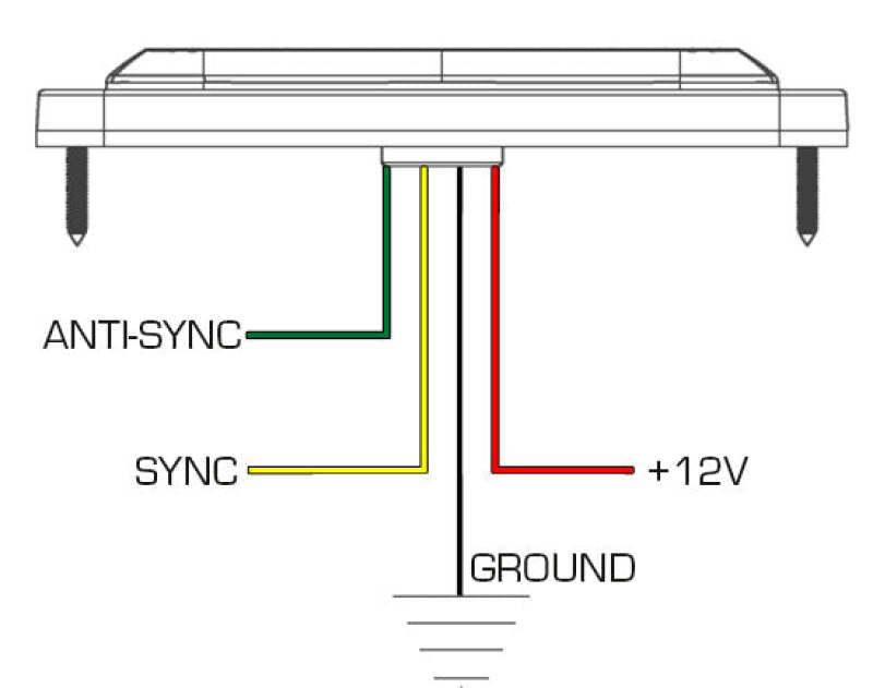 Oracle 4 LED Slim Strobe - Amber
