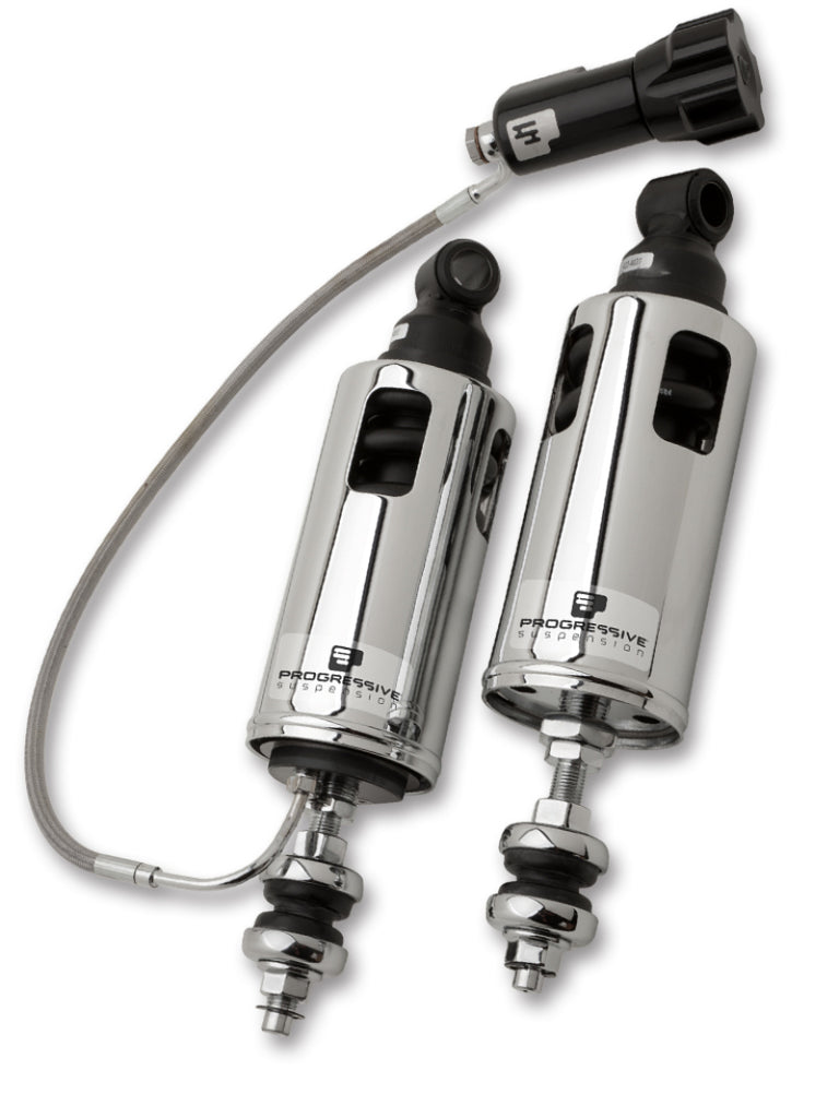 Progressive 00-17 Harley-Davidson Softail 422 Series Shocks w/RAP Heavy Duty - Chrome