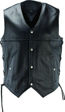 Load image into Gallery viewer, Kuryakyn Leather By River Road Old Skool Leather Vest Black - 2XL