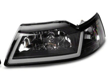 Load image into Gallery viewer, Raxiom 99-04 Ford Mustang Axial Series Headlights w/ LED Bar- Black Housing (Clear Lens)