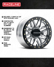 Load image into Gallery viewer, Raceline A91MA Ryno 15x7in/4x137 BP/10mm Offset/110.18mm Bore - Machined &amp; Black Ring Beadlock Wheel