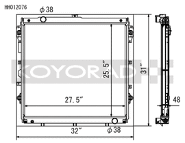 Koyo Toyota 10-13 Tundra 4.6L/07-13 Tundra 5.7L V8 (AT) Racing Radiator *Requires SK-C13*