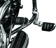 Load image into Gallery viewer, Kuryakyn Longhorn Trident Dually Offset Highway Pegs 1-1/4 in Clamp Chrome