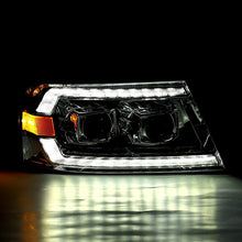 Load image into Gallery viewer, AlphaRex 04-08 Ford F150 PRO-Series Projector Headlights Black w/ Sequential Signal and DRL