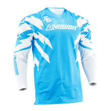 Load image into Gallery viewer, Answer 26 LE Syncron Rizz Vented Jersey Cyan/White/Black Youth - Small