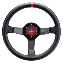 Sparco Steering Wheel R330 Champion Black Leather / Red Stitching