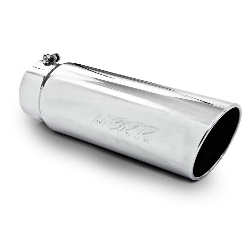 MBRP Universal Tip 6in OD Angled Rolled End 5in Inlet 18in Length T304 Exhaust