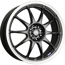 Enkei J10 17x7 4x100/114.3 42mm Offset 72.62mm Bore Dia Matte Black w/ Machined Lip Wheel
