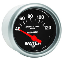 Load image into Gallery viewer, Autometer Sport-Comp 52mm 40-120 Degree Short Sweep Electronic Water Temperature Gauge