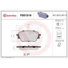Load image into Gallery viewer, Brembo 20-22 Mercedes-Benz GLB250/A220/GLA250/CLA250 Rear NAO Brake Pad