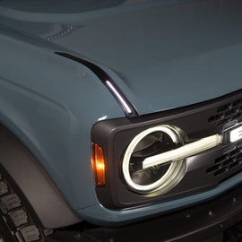 Putco 22-24 Ford Bronco Luminix DRL LED Light Hood Limb Riser (Factory Hood Side Hinge Replacements)