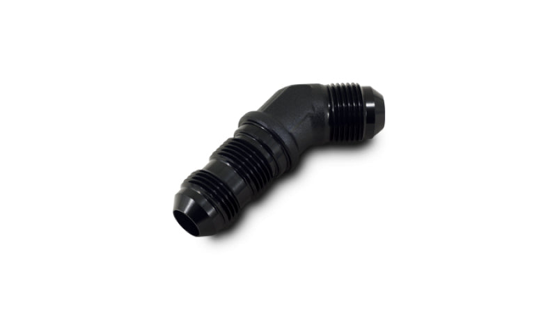 Vibrant -10AN Bulkhead Adapter 45 Degree Elbow Fitting - Anodized Black Only