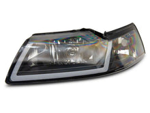 Load image into Gallery viewer, Raxiom 99-04 Ford Mustang Axial Series Headlights w/ Sequential LED Bar- Black Housing (Clear Lens)