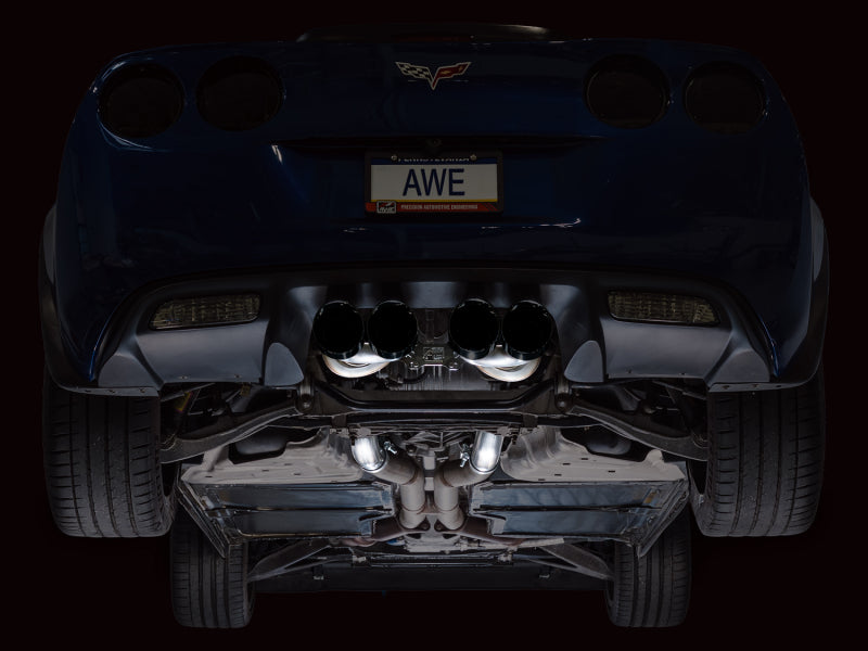 AWE Tuning C6 Chevrolet Corvette Z06/ZR1 Touring Edition Axle-Back Exhaust w/ Diamond Black Tips