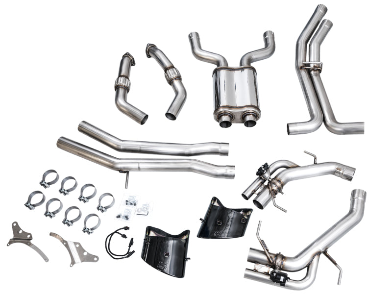 AWE Tuning 21-23 Audi C8 RS6/RS7 SwitchPath Cat-Back Exhaust - Diamond Black Tips
