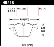 Load image into Gallery viewer, Hawk BMW 3/5/7Series/M3/M5/X3/X5/Z4/Z8 / Land Rover Range Rover DTC-60 Race Rear Brake Pads