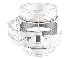Vibrant Vanjen Aluminum Weld Fittings for 3.5in OD Tubing (for use with part #12567) - Sold In Pairs