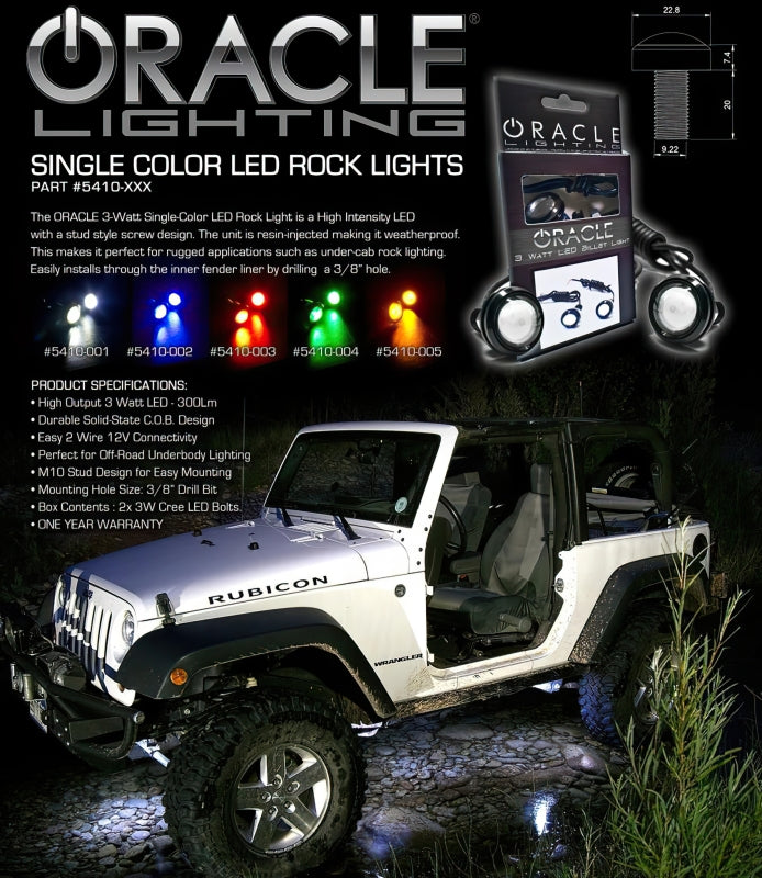 Oracle 3W Universal Cree LED Billet Lights - Amber
