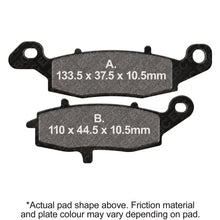 Load image into Gallery viewer, EBC 06-23 Kawasaki VN 900 Vulcan Classic LT (w/Spoke Whl) Rear Left/Right Semi-Sint V Brake Pads