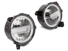 Load image into Gallery viewer, Raxiom 18-23 Jeep Wrangler JL Axial Series 9-In LED Headlights- Black Housing (Clear Lens)