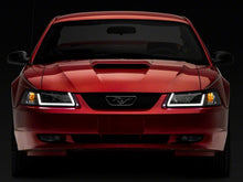 Load image into Gallery viewer, Raxiom 99-04 Ford Mustang Axial Series Headlights w/ LED Bar- Black Housing (Clear Lens)