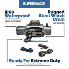 Load image into Gallery viewer, Superwinch 10000 LBS 12V DC 3/8in x 80ft Synthetic Rope SX 10000 Winch