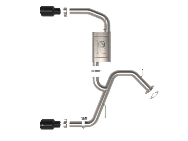 aFe Takeda Hyundai Elantra N 22-23 L4-2.0L (t) 3in SS Axle-Back Exhaust System w/ Black Tips