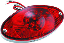 Load image into Gallery viewer, Bikers Choice Chrome LED Cateye Taillight Red Lens DOT Universal