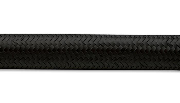Vibrant -8 AN Black Nylon Braided Flex Hose (10 foot roll)