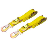 Moroso 2in x 6ft Flat Snap Hooks Ratchet Tie Down Strap - Pair