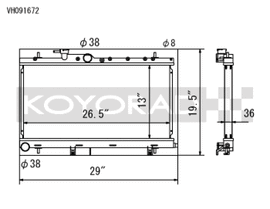 Koyo 03-07 Subaru Impreza WRX/STI (MT / w/ Filler Neck) Radiator