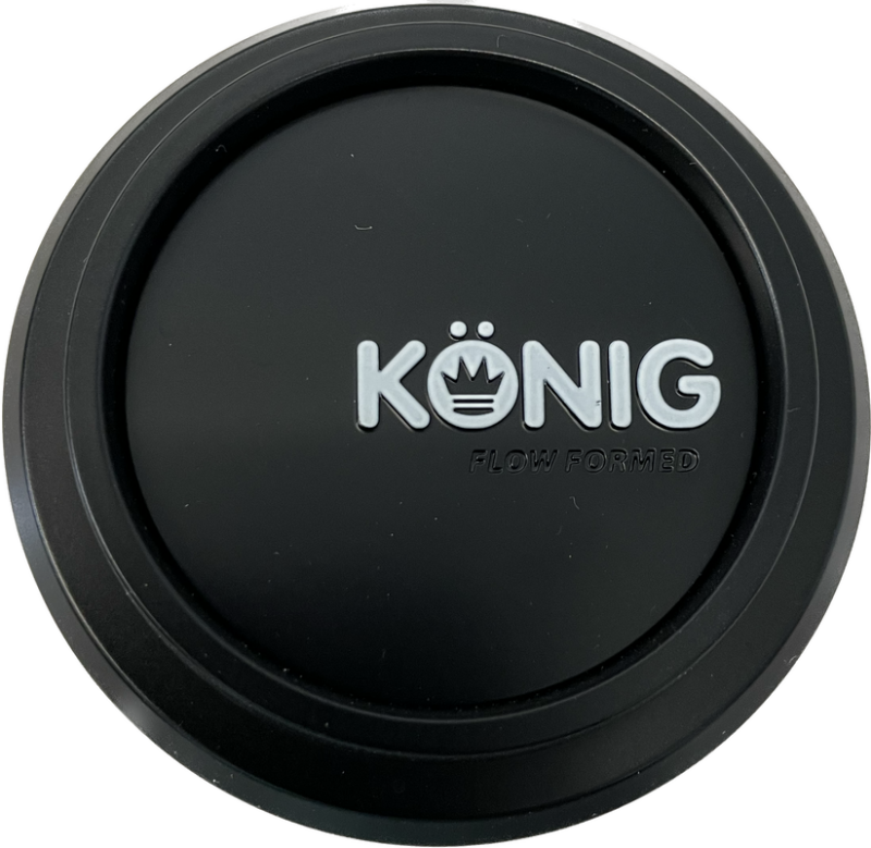 Konig Flow Formed Pop-in Center Cap - Heliogram/Neoform Black