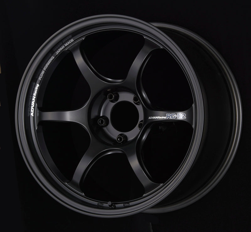 Advan RG-D2 18x9.5 +35 5x120 Semi Gloss Black Wheel