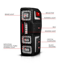Load image into Gallery viewer, ANZO 23-26 Ford Super Duty LED Tail Light Seq Signal- Black Full- Pair