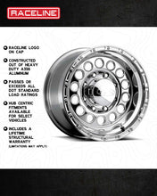 Load image into Gallery viewer, Raceline 887 Rock Crusher 15x10in / 5x114.3 BP / -47mm Offset / 83.82mm Bore - Polished Wheel