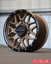 Load image into Gallery viewer, Raceline A94BZ Krank 14x7in / 4x110 BP / 10mm Offset / 83.8mm Bore - Bronze &amp; Black Lip Wheel