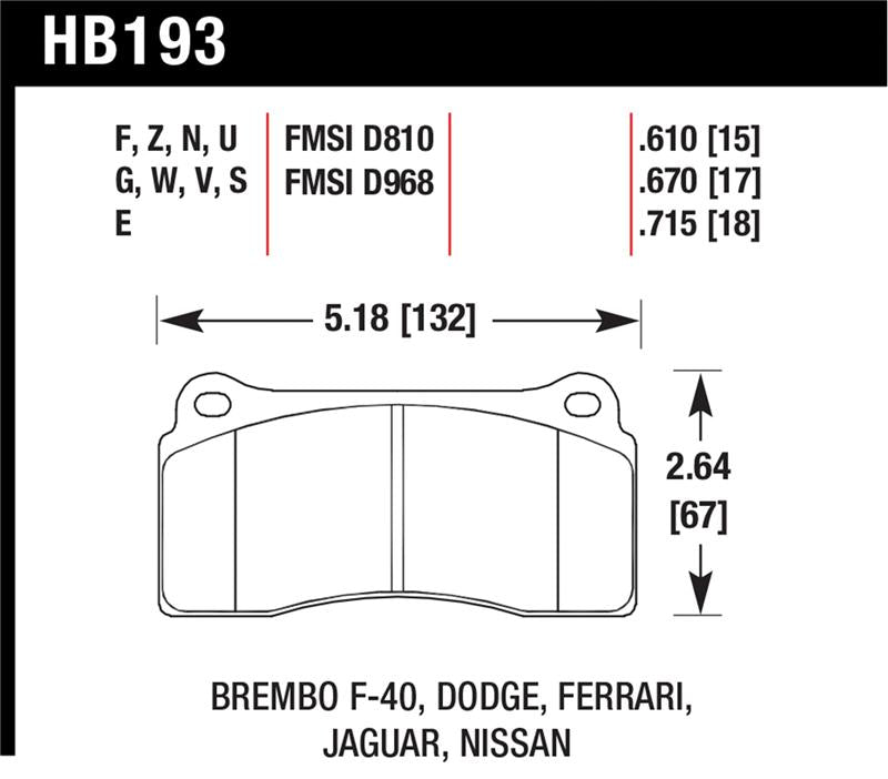 Hawk 09-11 Nissan GT-R HP+ Street Rear Brake Pads