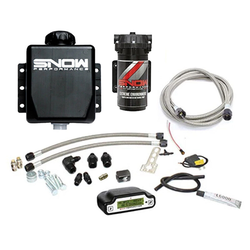 Snow Performance Stg 3 Boost Cooler DI 2D MAP Prog. Water Injection Kit (SS Braided Line & 4AN)